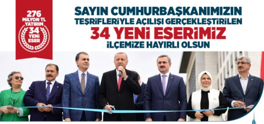 Cumhurbaşkanı Erdoğan Sancaktepe’de 34 eserin açılışını yaptı.