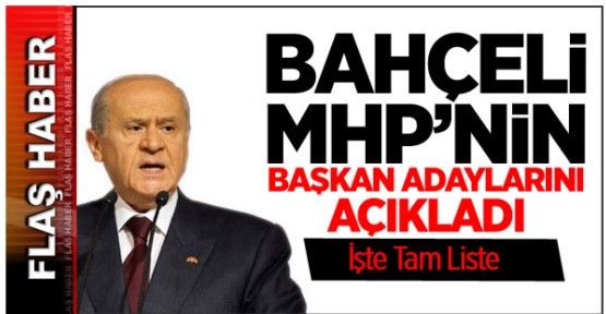 MHP'nin İstanbul ve 24 ilin belediye başkan adayları belli oldu. İşte o isimler