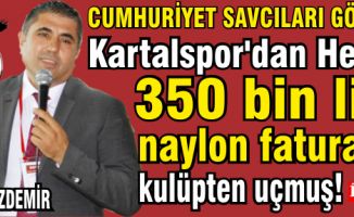 Kartalspor'dan her yıl 350 bin lira, naylon faturalar ile kulüpten uçmuş!