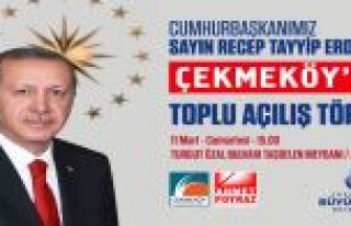 Cumhurbaşkanı Recep Tayyip Erdoğan Çekmeköy'de.