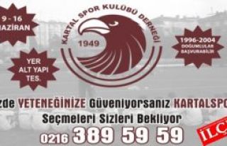 Kartalspor 2014-2015 sezonu altyapı seçmelerine...