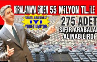 Araç Kiralamalarına giden 55 Milyon lira ile Kartal Belediyesi'ne 250 sıfır araba alınabilirdi