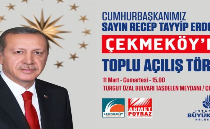 Cumhurbaşkanı Recep Tayyip Erdoğan Çekmeköy'de.