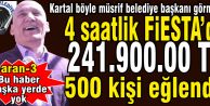 Halkçı başkan Altınok Öz sosyal yardımı düşürüp 500 kişi eğlensin diye 241.900 TL. harcamış!