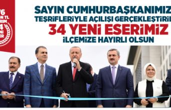 Cumhurbaşkanı Erdoğan Sancaktepe’de 34 eserin açılışını yaptı.
