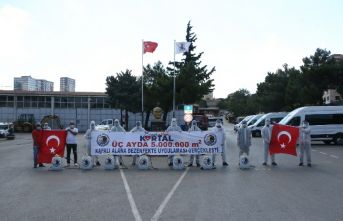 Kartal Belediyesi 5 milyon metrekare kapalı alanı dezenfekte etti.