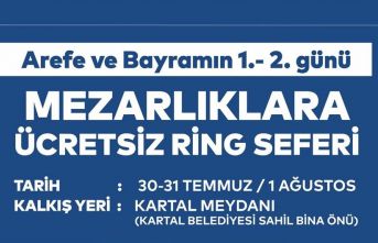 Kartal Belediyesi'nden Kurban Bayramında mezarlıklara ücretsiz ulaşım