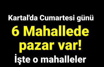 Kartal'da Cumartesi günü sadece 6 mahallede pazar yeri Açık olacak. İşte o mahalleler...
