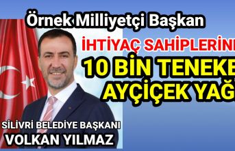 Örnek Milliyetçi Başkandan ihtiyaç sahiplerine 10.000 teneke ayçiçek yağı