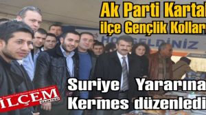 Ak Parti Kartal ilçe Gençlik Kolları Suriye Yararına Kermes düzenledi.