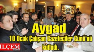 Aygad 10 Ocak Çalışan Gazeteciler Günü'nü kutladı.