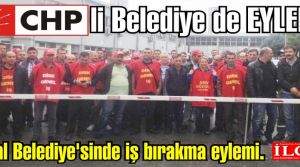 CHP'li Kartal Belediye'sinde iş bırakma eylemi.