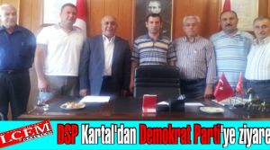 DSP Kartal'dan Demokrat Parti'ye ziyaret. Yeni DP İlçe Başkanı Sedat Özkan