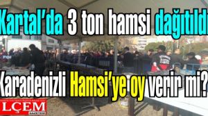 Karadenizli oyunu hamsiye verir mi? Kartal'da 3 ton hamsi dağıtıldı