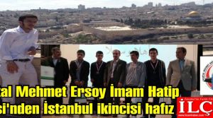 Kartal Mehmet Akif Ersoy İmam Hatip lisesi'nden İstanbul ikincisi hafız