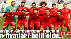 Kartalspor, Giresunspor maçının bilet fiyatları belli oldu.