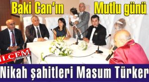 Masum Türker Kartal'da Baki Can'ın Oğluna nikah şahitliği yaptı.