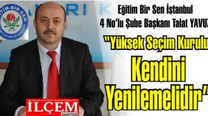 Yüksek Seçim Kurulu Kendini Yenilemelidir