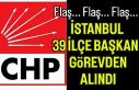CHP İstanbul 33 İlçe Başkanını görevden aldı.