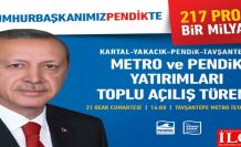 Kartal-Yakacık-Pendik-Tavşantepe Metrosu açılıyor