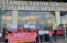 Pegasus'a işçi kıyımı protestosu