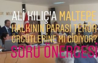 Ali Kılıç'a Maltepe halkının parası terör...