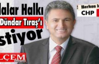 Adalar halkı M. Dündar Tıraş' belediye başkanı...