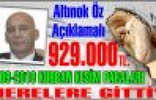 Altınok Öz Açıklamalı. 2009-2010 yılında kurban...