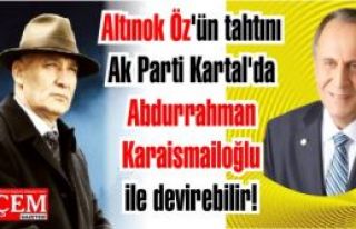 Altınok Öz'ün tahtını Ak Parti Kartal'da Abdurrahman...