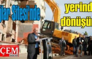 Bağlar Sitesi'nde yerinde dönüşümün ilk adımı...