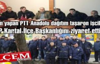 Eylem yapan PTT Anadolu dağıtım taşaron işcileri,...