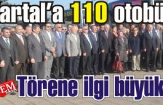 Kadir Topbaş Kartal'da 110 Bisiklet Aparatlı Otobüs'ü...
