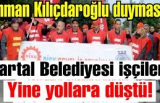 Kartal Belediye işçileri haklarını almak için...