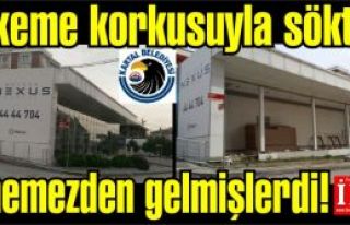 Kartal Belediyesi mahkeme korkusuyla söktü!