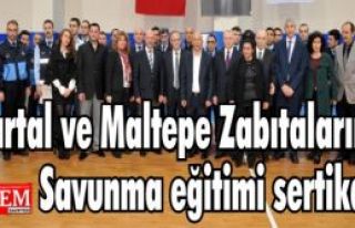 Kartal ve Maltepe Zabıtalarına Savunma eğitimi...