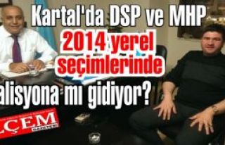 Kartal'da DSP ve MHP 2014 yerel seçimlerinde koalisyona...