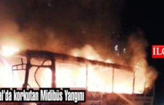 Kartal'da Midibüs yangını