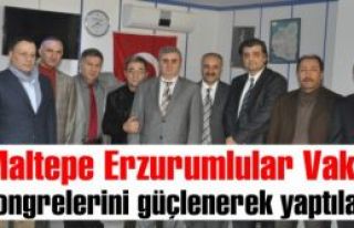Maltepe Erzurumlular Vakfı kongrelerini güçlenerek...