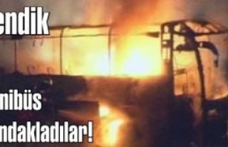 Pendik'te Minibüs Kundakladılar