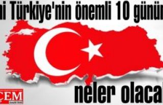 Yeni Türkiye'nin önemli 10 gününde neler olacak?