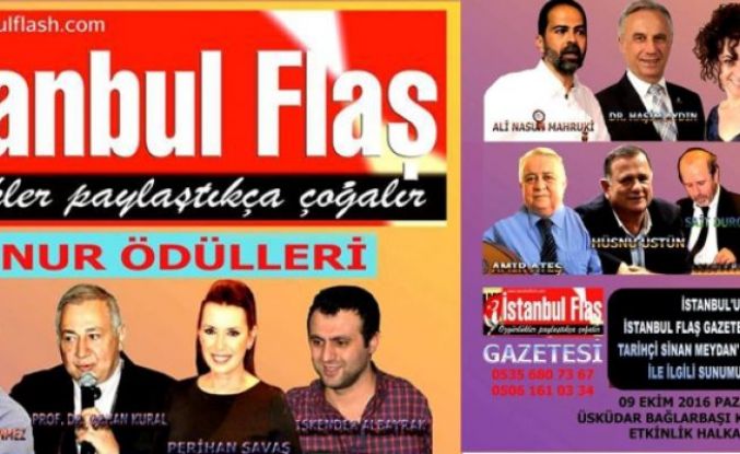 İstanbul Flaş Gazetesi’nden 2016 Onur ödülleri