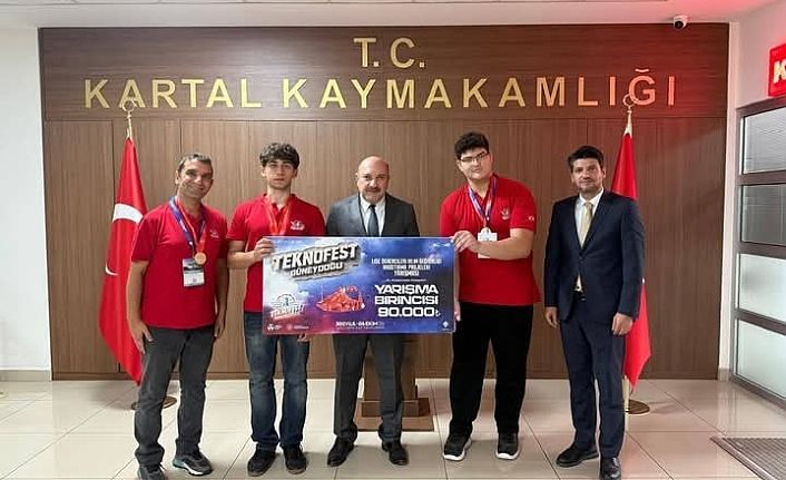 Kaymakam Çakıcı'dan Türkiye birincilerine tebrik.
