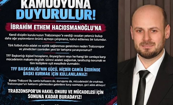 Hamza Sönmez, "Trabzonspor'un hakları için buradayız."
